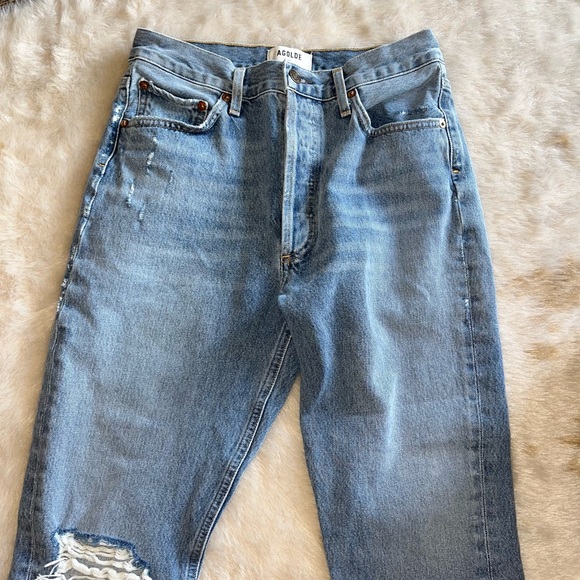 AGOLDE Riley High-Rise Straight Crop in Endeavor 26 - Picture 7 of 15